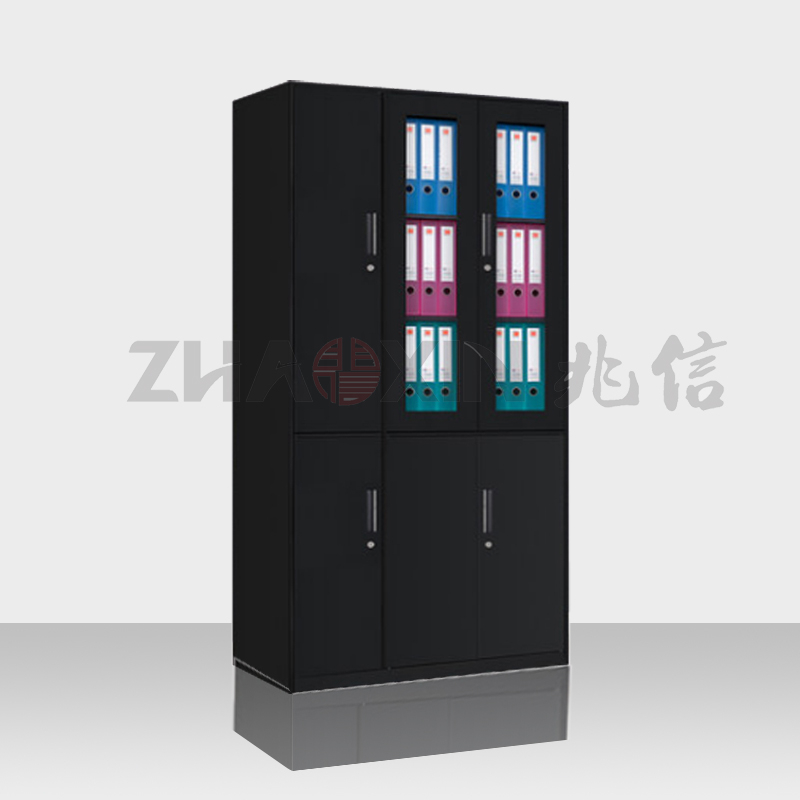 黑砂紋六門書(shū)柜左